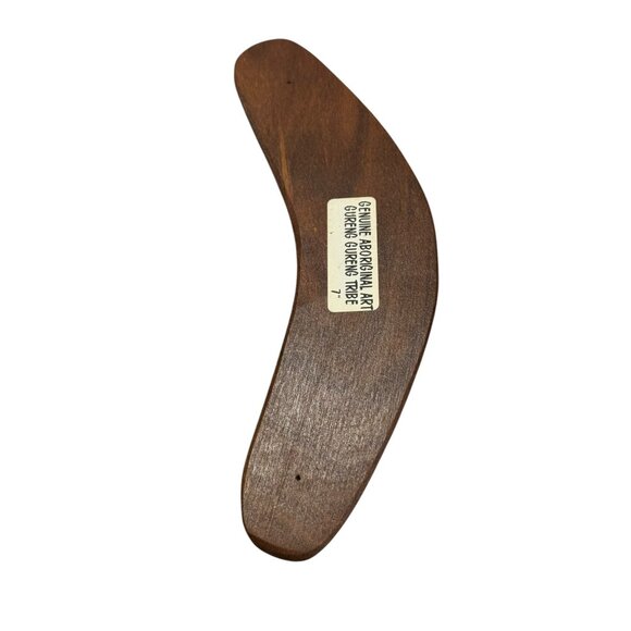 Handcrafted Wooden Boomerang With Aboriginal Art Design By Gureng Gureng Tribe - - Picture 5 of 8